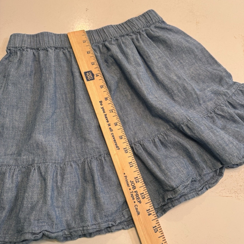 VINEYARD VINES Blue‎ Denim Skirt Girls Size L ( 14 ) Ruffle Country Western - Picture 7 of 7